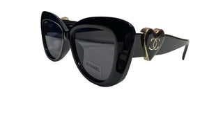 Heart Black Sunglasses