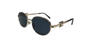 Slim Temple With Logo style sunglasses