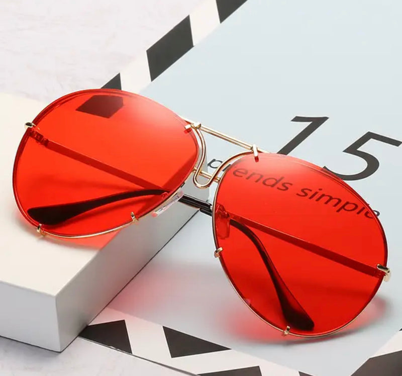 Vintage Oversized FF Sunglasses -Brown