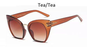 Cat Shape Brown pearl Sunglasses