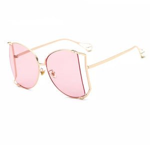 D shape Pink Pearl Sunglasses