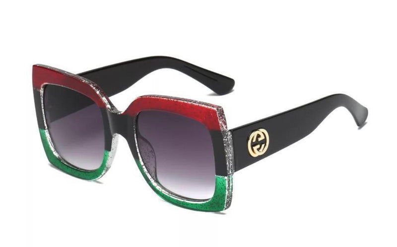 Red Green oversized sunglasses